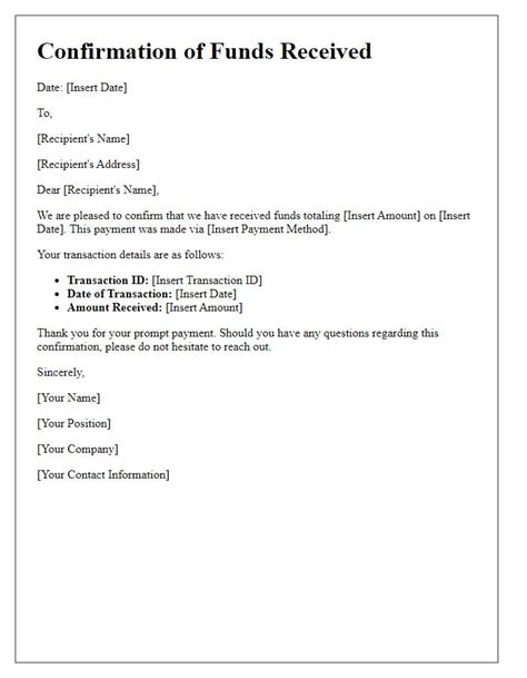 Receiving Your Funds