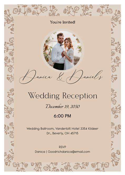 Reception Invitation Templates Free Download