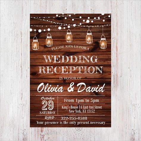 Reception Only Invitations Templates Free