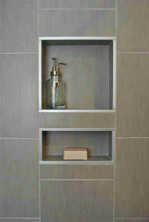 Recessed Bathroom Shelving Ideas Shower shelves, Recessed shower shelf, Tile shower shelf