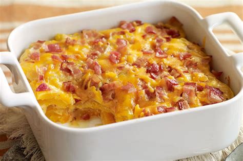 Recette de Fait maison Butternut farcie lardons & oignons gratinée