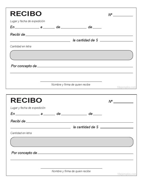 Recibos De Pago Formato Formato de Recibo de Pago en Word | PDF