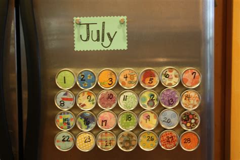 Recipe Calendar Magnets