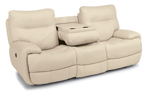 Recliner Sofa With Folding Console