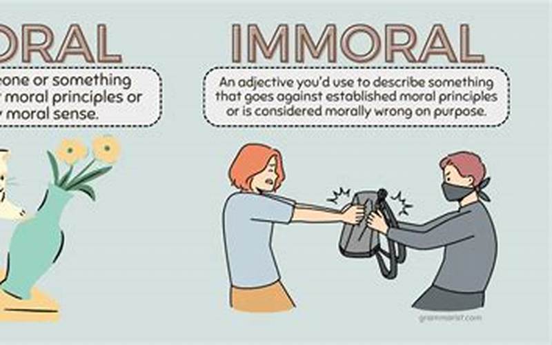 Recognize The Immoral Behavior