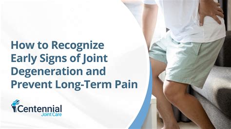 Recognizing Early Signs of Joint Problems