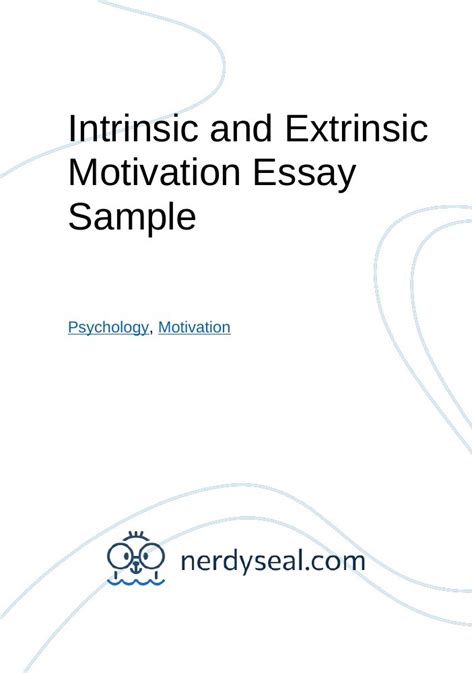 Intrinsic Motivation