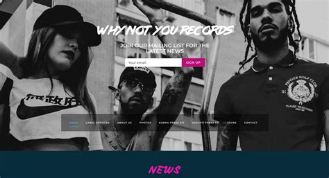 Record Label Website Template Free