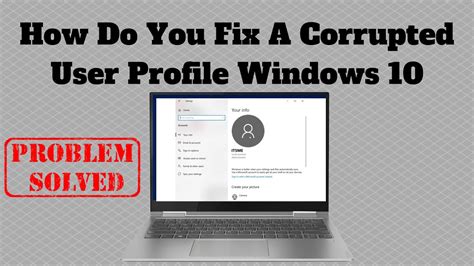 Recovering a Corrupted User Profile