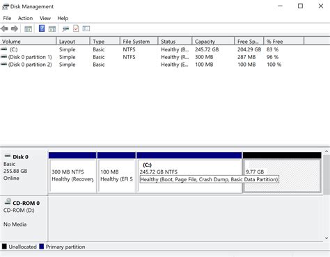 Recreate a Lost Partition Using Windows 10 Disk Management