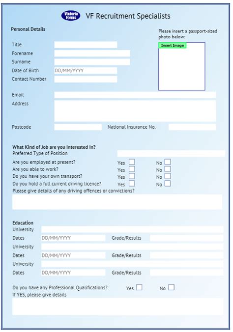 Recruitment/Staffing Agencies Victoria Forms