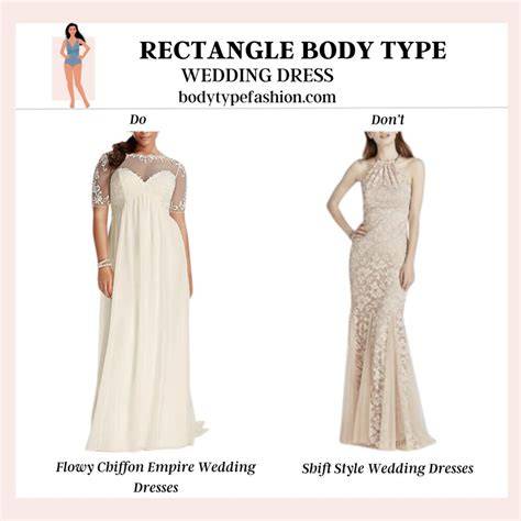 Rectangle Body Shape Wedding Dress