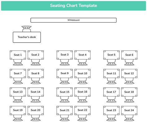 Rectangle Seating Chart Template