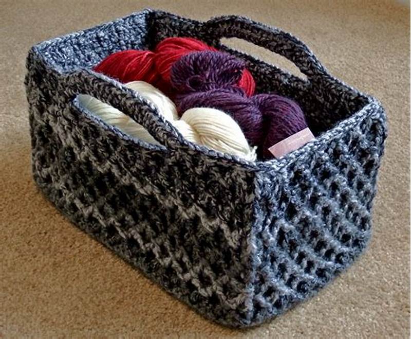 Rectangular Crochet Basket Pattern