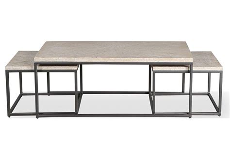 Uttermost Couper 36 x 20 Rectangular Oxidized Nesting Coffee Tables (3 Piece Set) UT24450