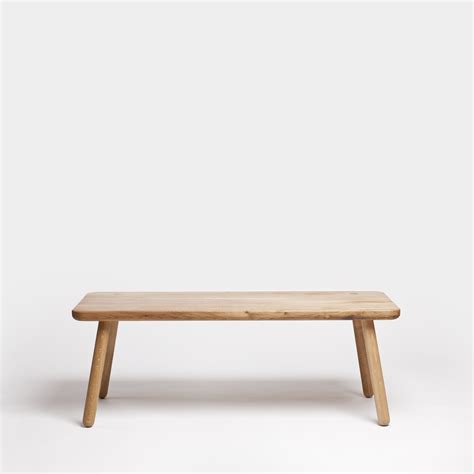 Chip carved dark oak rectangular coffee table