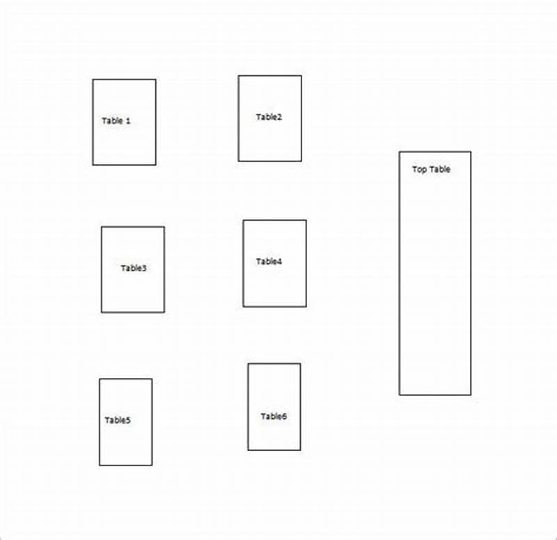 Rectangular Table Seating Chart Template