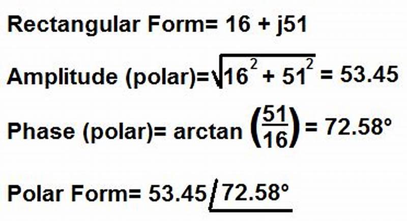 Rectangular To Polar Form Complex Numbers Calculator