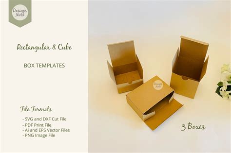 Download Rectangular and Cube Box Templates TRIO