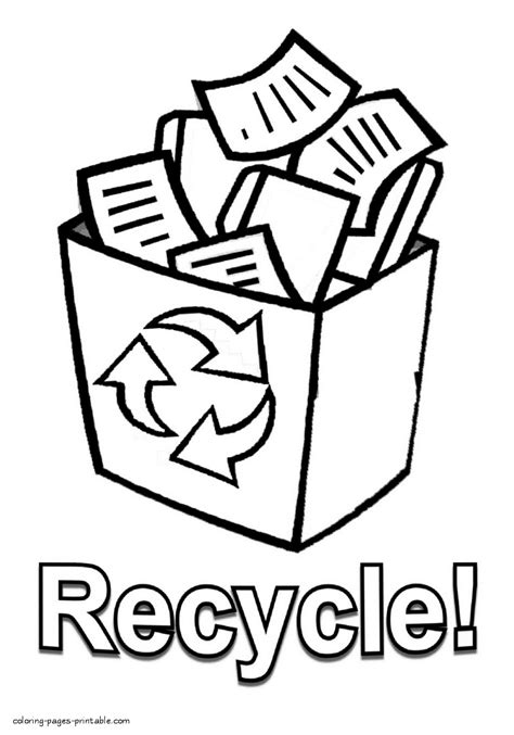 Recycling Coloring Pages
