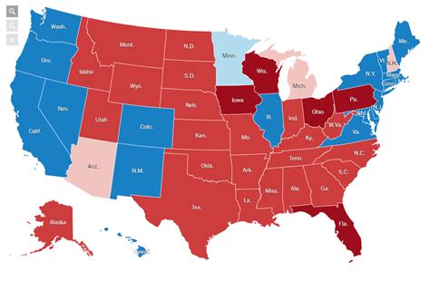 2018 Red And Blue States Map Map