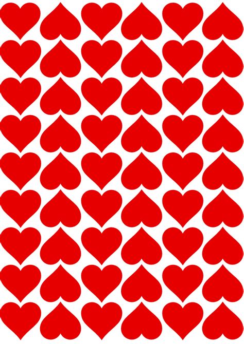 Red Hearts Printable