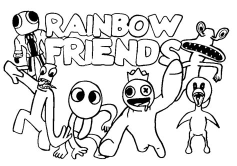 Red Rainbow Friends Printable