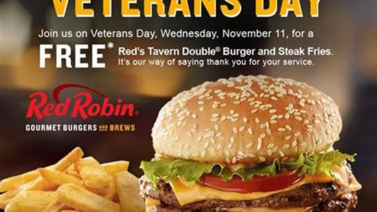 Red Robin Veterans Day 2024