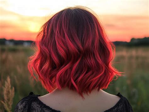 Red A Line Haircut
