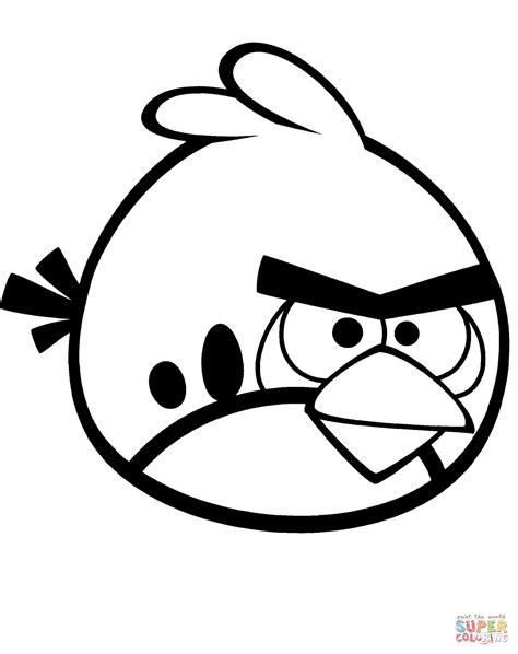 Red Angry Bird Coloring Pages