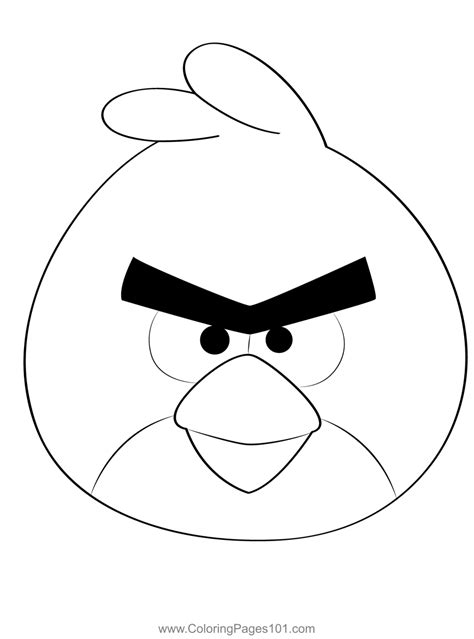 Red Angry Birds Coloring Pages