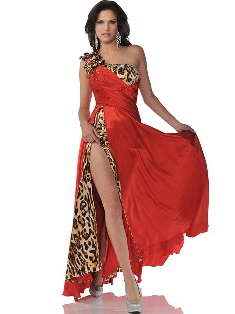 Unleash Your Wild Side with a Stunning Red Animal Print Dress!