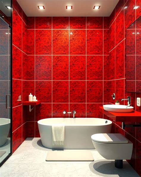 Red Bathroom Tiles
