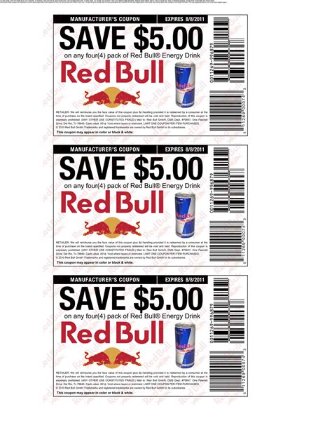 Red Bull Coupons Printable