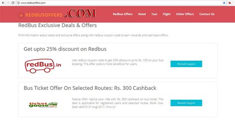 Red Bus Ticket Booking Offers Today