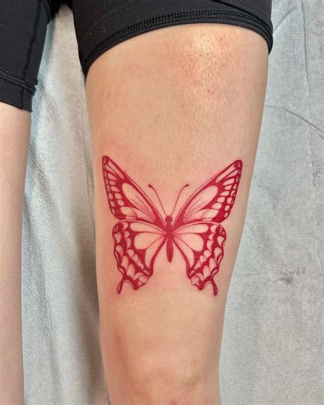Vibrant Red Butterfly Tattoo Designs to Inspire Your Next Ink