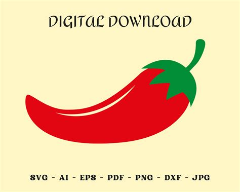 Red Chili Pepper SVG Printable