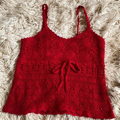 Red Crochet Top