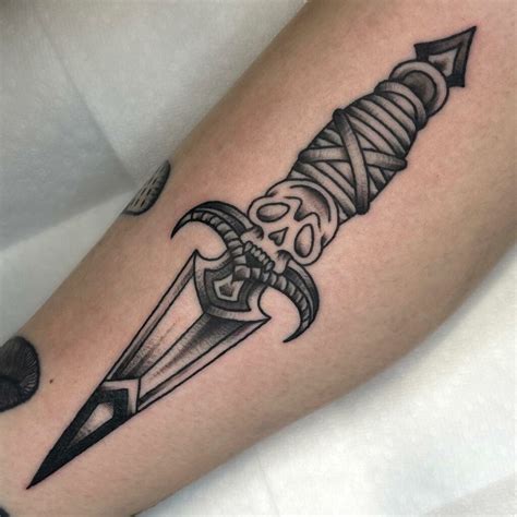 Red Dagger Tattoo
