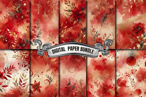 Download Red Digital Paper For Crafts