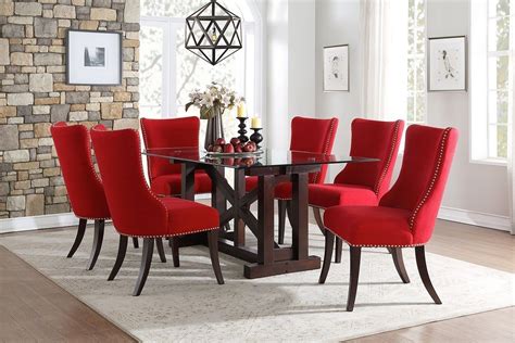 Red Dining Room Chairs Dimensions