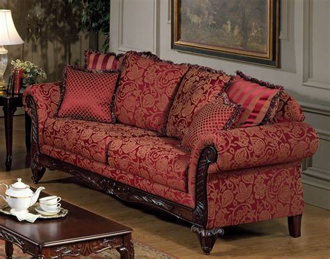 Red Fabric Sofa