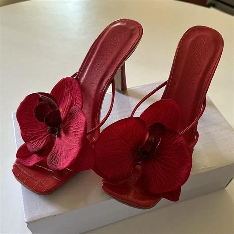 Red Flower Heels