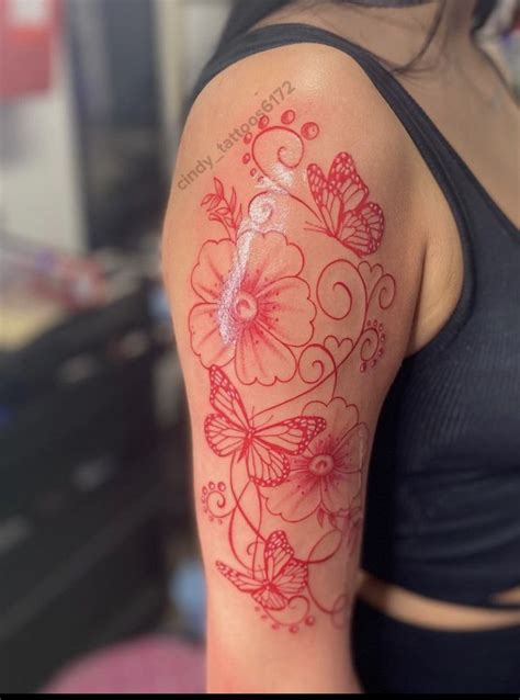 Red Flower Tattoo