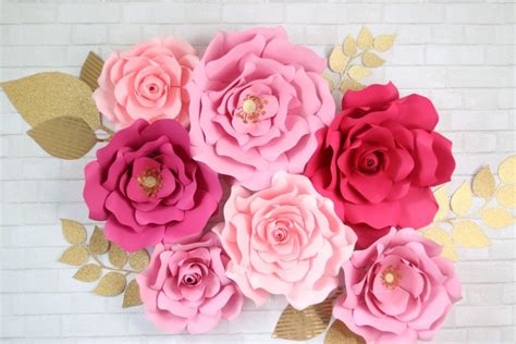 Download Red Giant Paper Flower Composition Cut Files