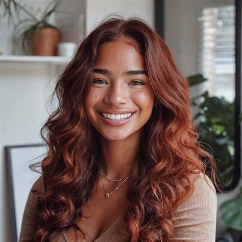 Radiant and Confident: The Empowering Beauty of Red Hair with Tan Skin