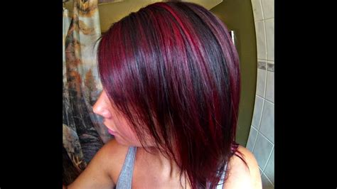 Red Highlights Hair Tutorial Ft