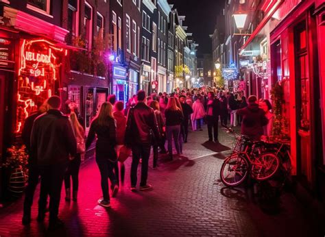Red Light District at night