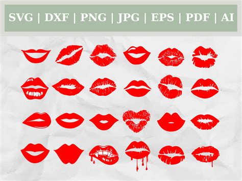 Download Red Lips Bundle DXF Files