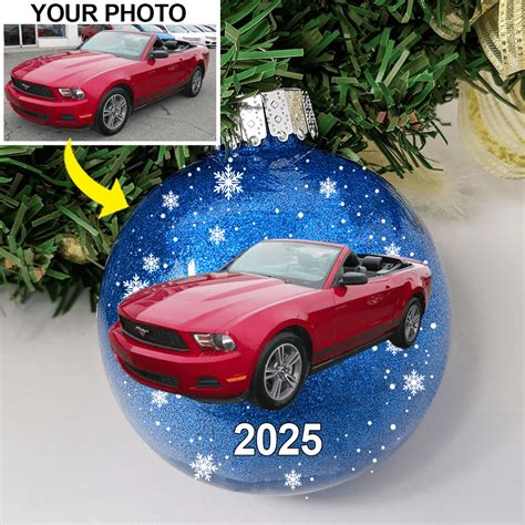 Red Mustang Convertible Christmas Ornament
